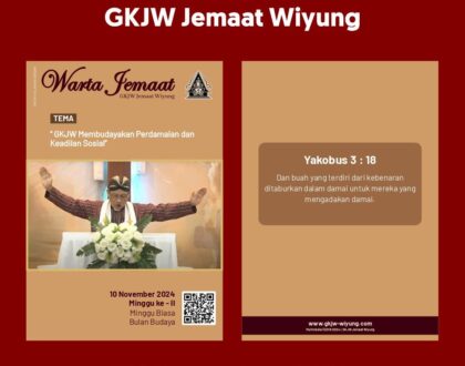 Warta Jemaat GKJW Wiyung - 10 November 2024