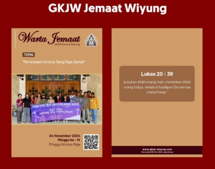 Warta Jemaat GKJW Wiyung - 24 November 2024