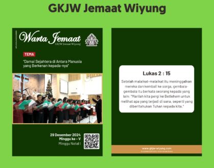 Warta Jemaat GKJW Wiyung - 29 Desember 2024